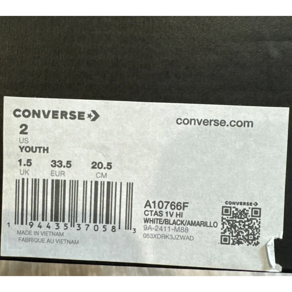 Converse CTAS‎ High Tops Yellow Construction Trucks Designs Kids NEW Size 2